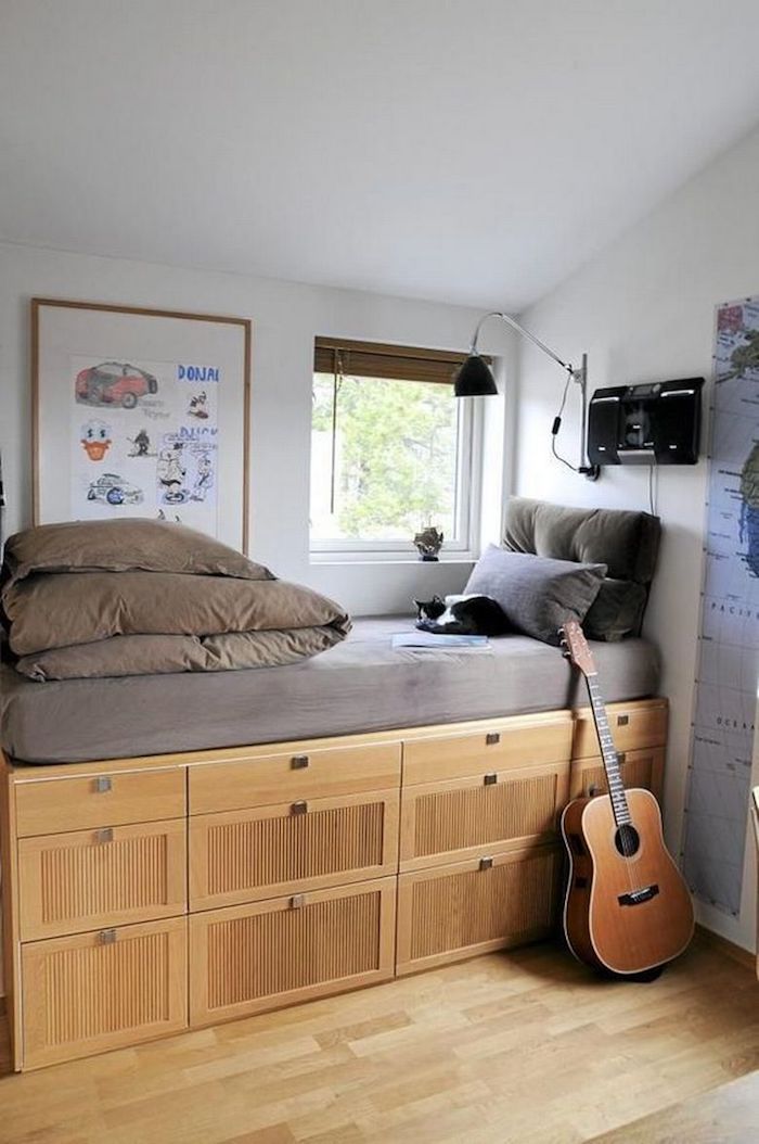 26 Примеров умной кровати с местом для хранения