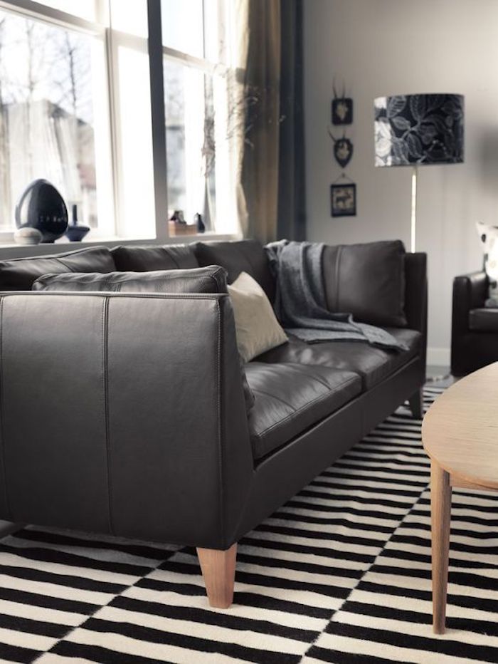 20 Стильных кожаных диванов в интерьере. Все за и против