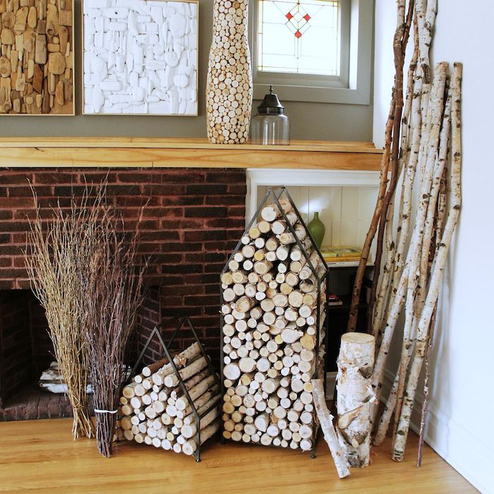35 Крутых идей хранения дров в интерьере для камина и печи