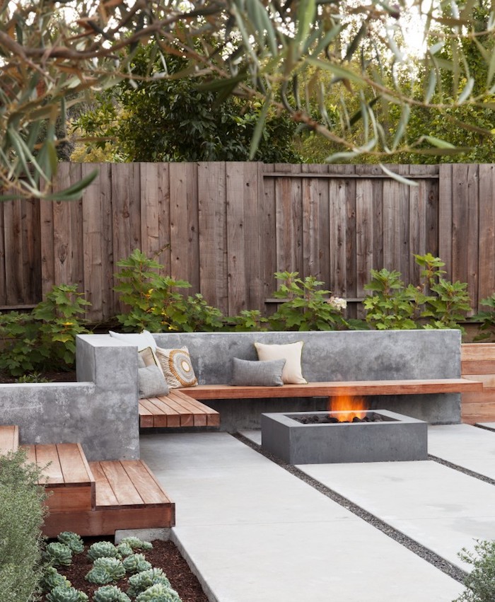30 Великолепных примеров использования бетона в саду
